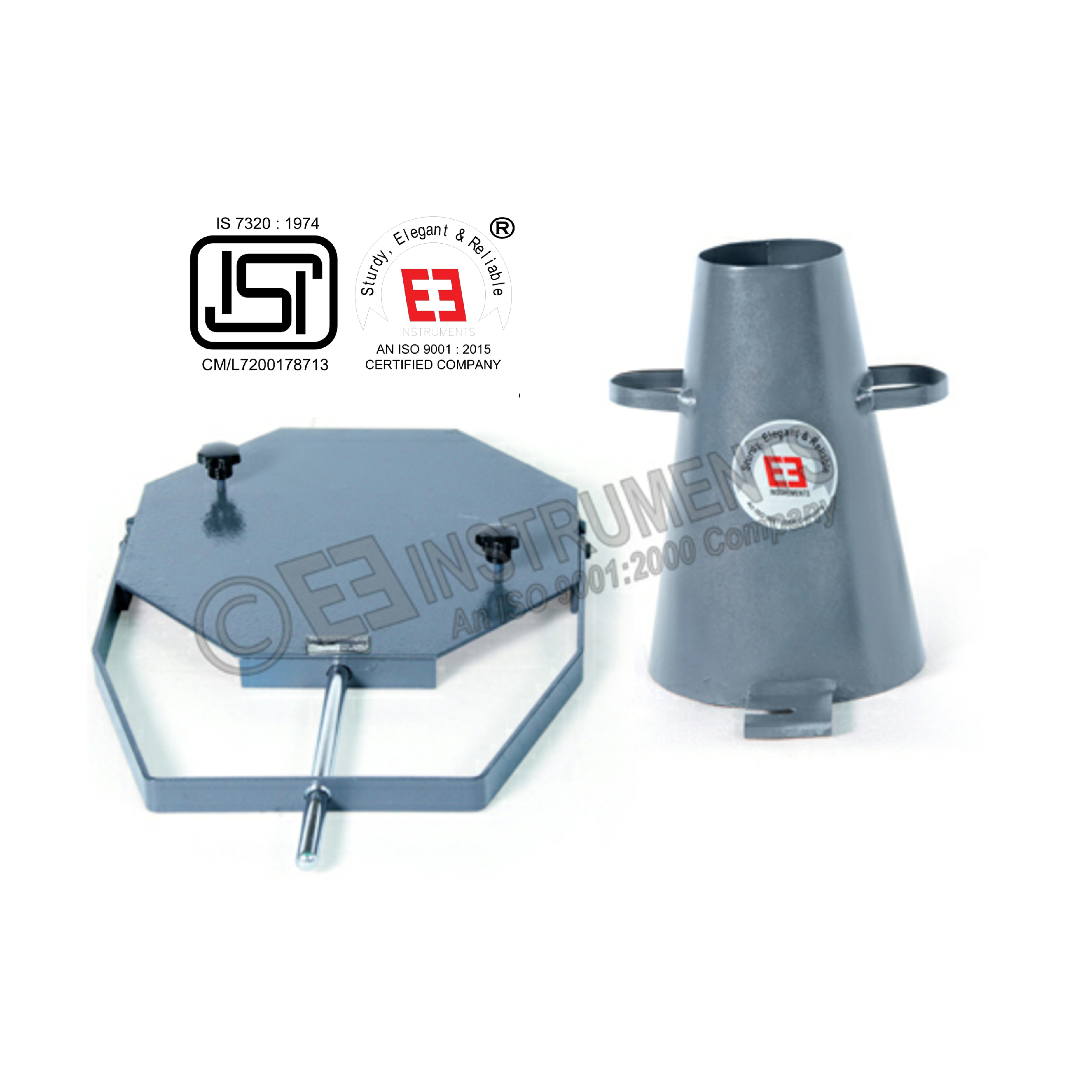 SLUMP TEST APPARATUS-(ISI MARKED)-WITH TAMPING ROD 